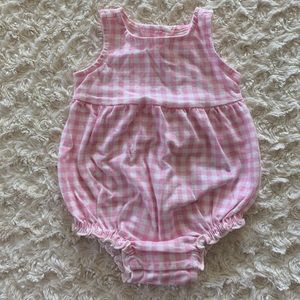 Old Navy adorable pink & cream gingham romper